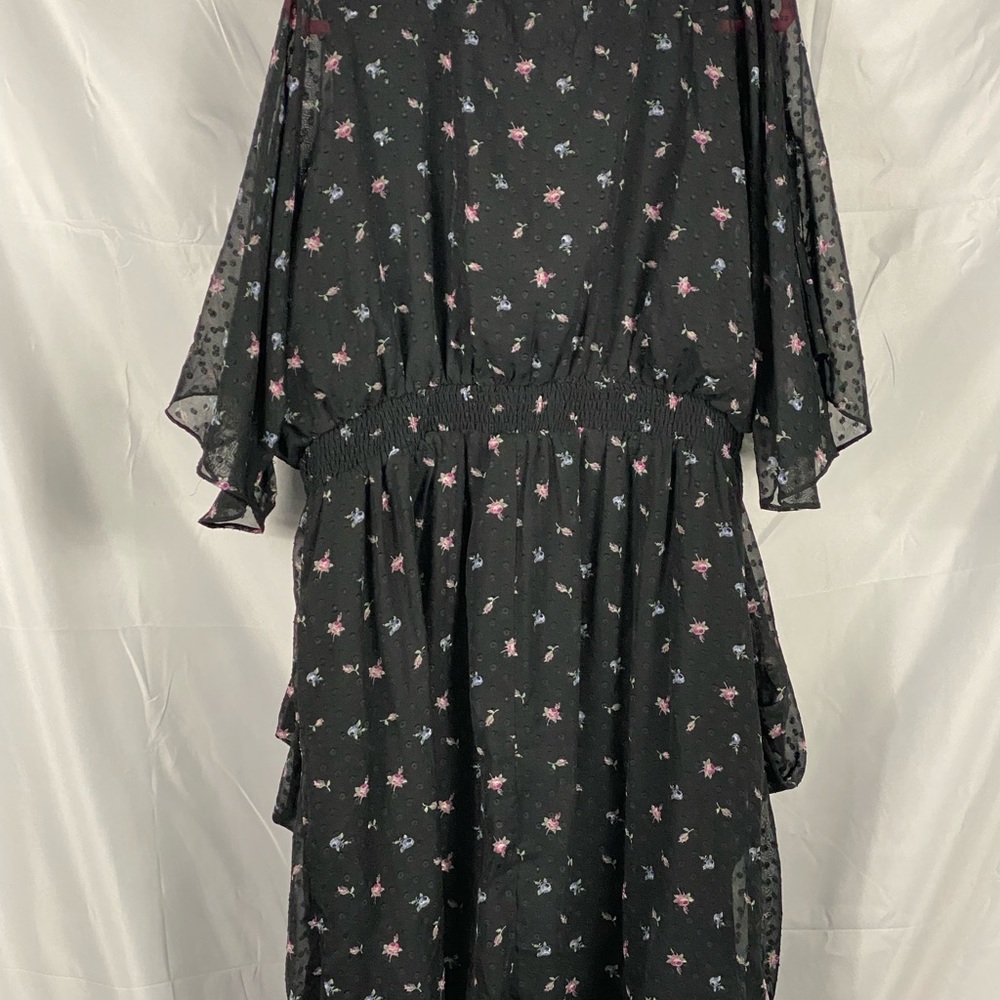 Black city chic wrap dress